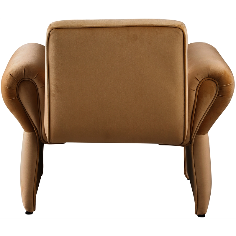 Meridian Furniture Fleurette Saddle Velvet Accent Chair