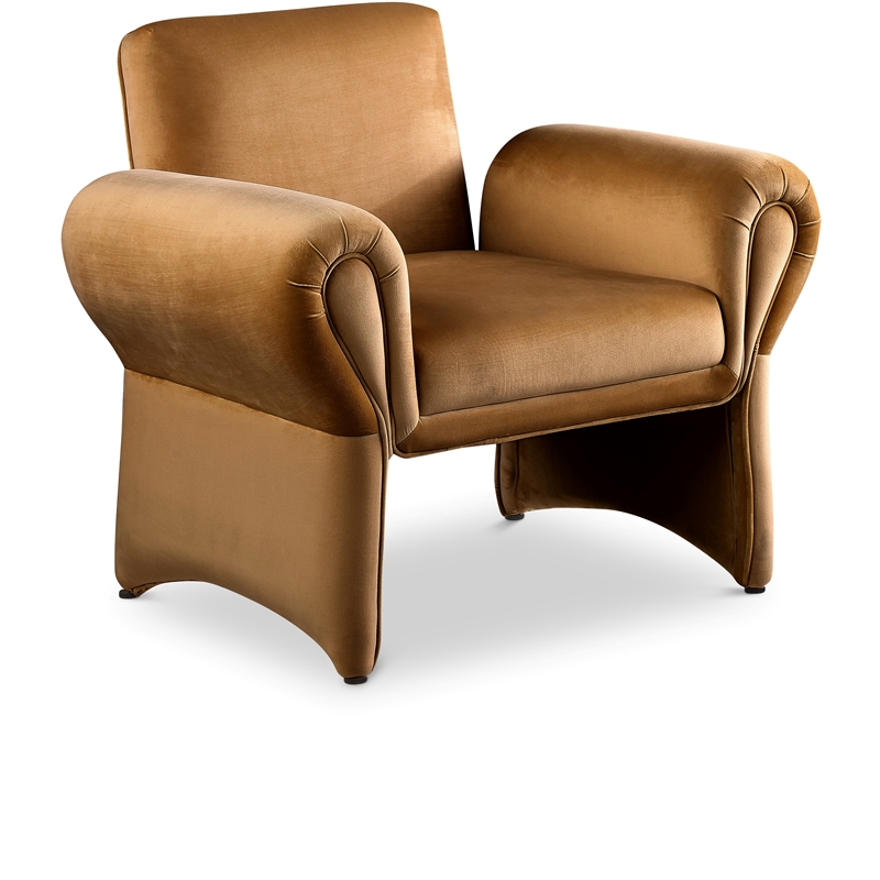 Meridian Furniture Fleurette Saddle Velvet Accent Chair