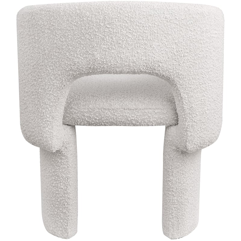 Meridian Furniture Emmet Cream Boucle Fabric Dining Chair / Accent Chair