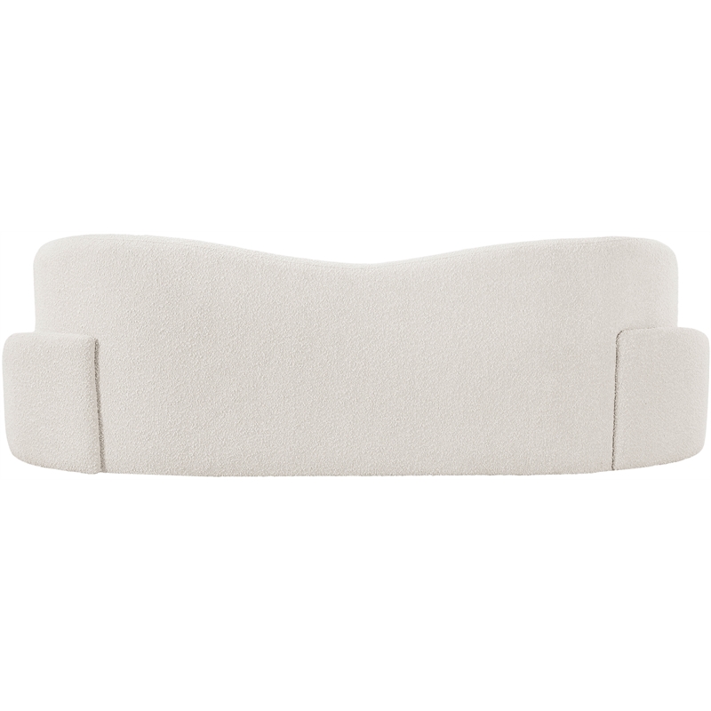 Meridian Furniture Principessa Cream Boucle Fabric Sofa