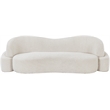 Meridian Furniture Principessa Cream Boucle Fabric Sofa