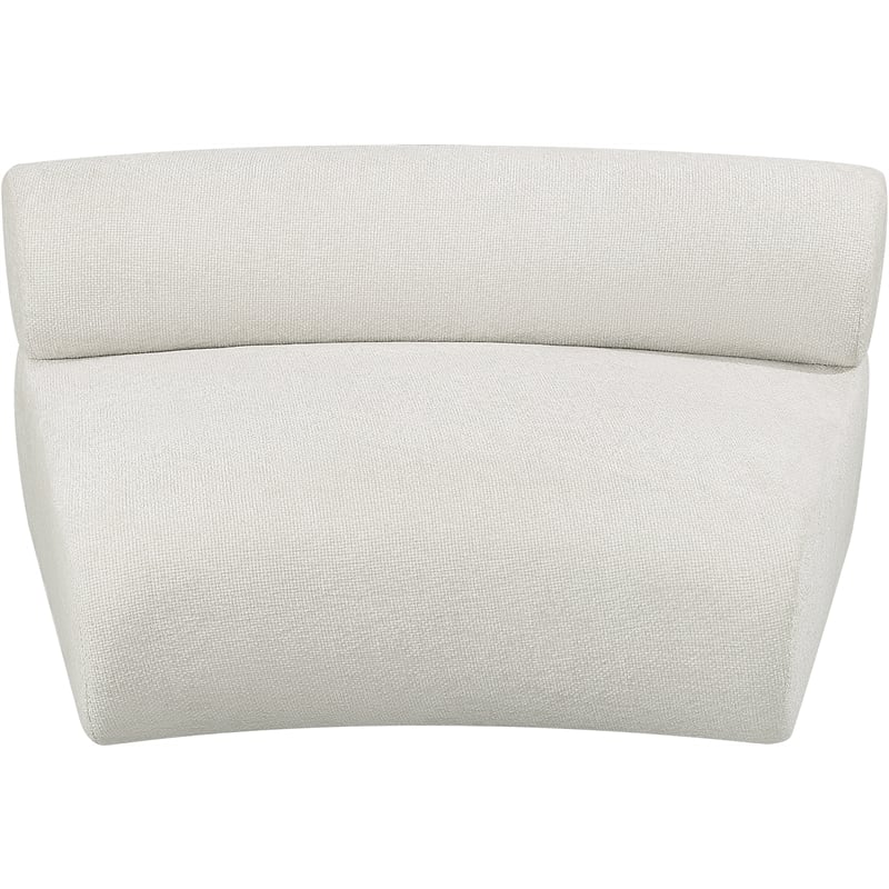 Meridian Furniture Bale Cream Chenille Fabric Modular Armless Chair