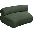 Meridian Furniture Bale Green Chenille Fabric Modular Armless Chair