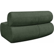 Meridian Furniture Bale Green Chenille Fabric Modular Armless Chair