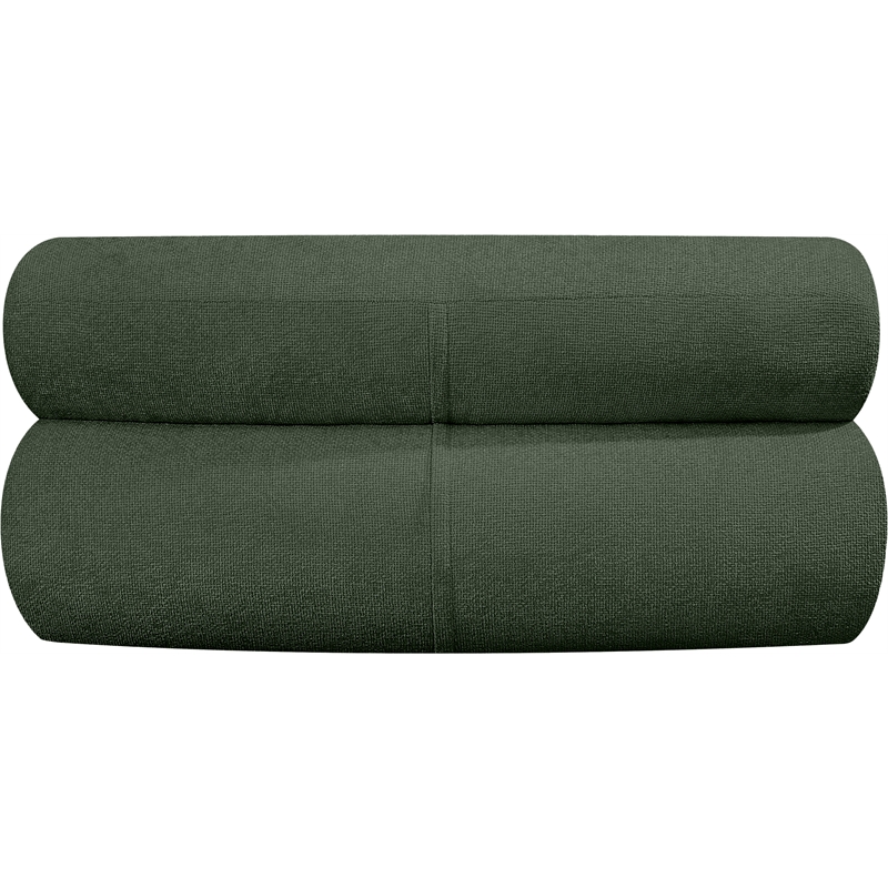 meridian furniture bale green chenille fabric modular armless chair