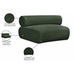 Meridian Furniture Bale Green Chenille Fabric Modular Armless Chair