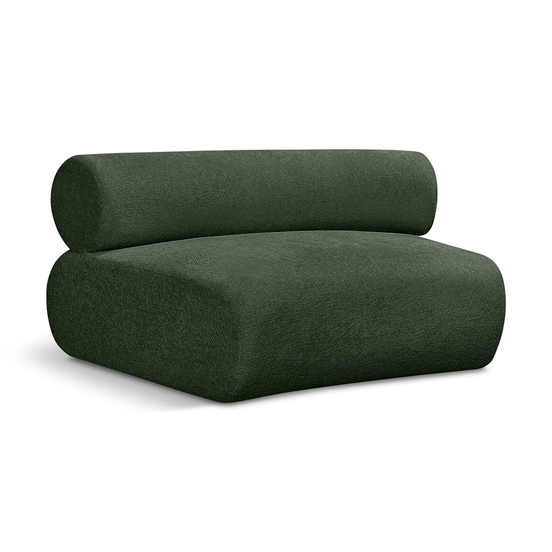 Meridian Furniture Bale Green Chenille Fabric Modular Armless Chair
