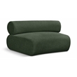 Meridian Furniture Bale Green Chenille Fabric Modular Armless Chair