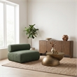 Meridian Furniture Bale Green Chenille Fabric Modular Armless Chair