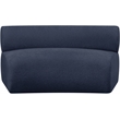 Meridian Furniture Bale Navy Chenille Fabric Modular Armless Chair