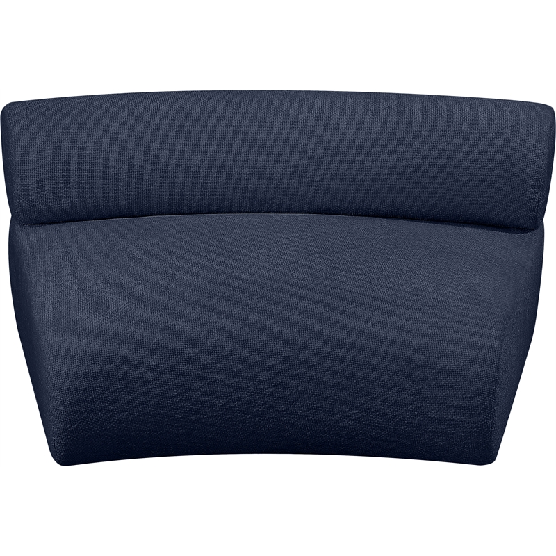 Meridian Furniture Bale Navy Chenille Fabric Modular Armless Chair