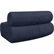 Meridian Furniture Bale Navy Chenille Fabric Modular Armless Chair