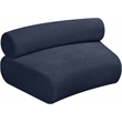 Meridian Furniture Bale Navy Chenille Fabric Modular Armless Chair