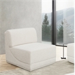 Meridian Furniture Ollie Cream Boucle Fabric Armless