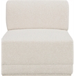 Meridian Furniture Ollie Cream Boucle Fabric Armless