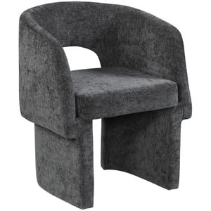 Meridian Furniture Emmet Black Chenille Fabric Dining Chair / Accent Chair
