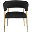 Meridian Furniture Creston Black Durable Linen Textured Fabric Dining Chair