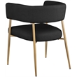 Meridian Furniture Creston Black Durable Linen Textured Fabric Dining Chair