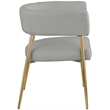 Meridian Furniture Creston Light Grey Durable Linen Textured Fabric Dining Chair