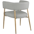 Meridian Furniture Creston Light Grey Durable Linen Textured Fabric Dining Chair