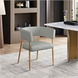 Meridian Furniture Creston Light Grey Durable Linen Textured Fabric Dining Chair