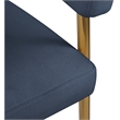 Meridian Furniture Creston Deep Navy Durable Linen Textured Fabric Dining Chair