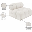 Meridian Furniture Ames Cream Boucle Fabric Armless