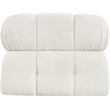 Meridian Furniture Ames Cream Boucle Fabric Armless