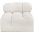Meridian Furniture Ames Cream Boucle Fabric Armless
