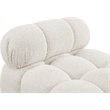 Meridian Furniture Ames Cream Boucle Fabric Armless