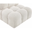 Meridian Furniture Ames Cream Boucle Fabric Armless
