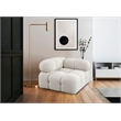 Meridian Furniture Ames Cream Boucle Fabric Corner