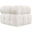 Meridian Furniture Ames Cream Boucle Fabric Corner