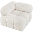 Meridian Furniture Ames Cream Boucle Fabric Corner