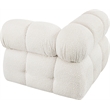 Meridian Furniture Ames Cream Boucle Fabric Corner