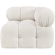 Meridian Furniture Ames Cream Boucle Fabric Corner