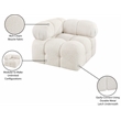 Meridian Furniture Ames Cream Boucle Fabric Corner
