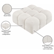 Meridian Furniture Ames Cream Boucle Fabric Ottoman