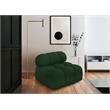 Meridian Furniture Ames Green Boucle Fabric Armless