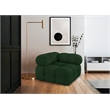 Meridian Furniture Ames Green Boucle Fabric Corner