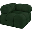 Meridian Furniture Ames Green Boucle Fabric Corner