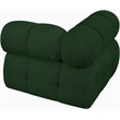 Meridian Furniture Ames Green Boucle Fabric Corner