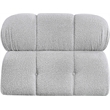 Meridian Furniture Ames Grey Boucle Fabric Armless