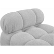 Meridian Furniture Ames Grey Boucle Fabric Armless