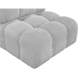 Meridian Furniture Ames Grey Boucle Fabric Armless