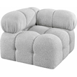 Meridian Furniture Ames Grey Boucle Fabric Corner