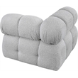 Meridian Furniture Ames Grey Boucle Fabric Corner