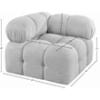 Meridian Furniture Ames Grey Boucle Fabric Corner