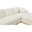 Meridian Furniture Johanna Cream Linen Textured Fabric 3pc. Sectional