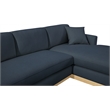 Meridian Furniture Johanna Navy Linen Textured Fabric 3pc. Sectional